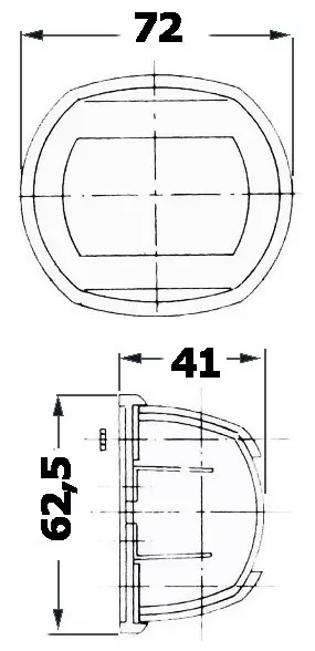 Kulkuvalo Compact 12 RST - valkoinen 225° - Veneen Kulkuvalot - 92199 - 1
