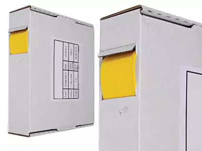 KUTISTESUKKAKELA, 5M, KELTAINEN, 25,4/12,7, 125C, UL224 - Yleisosat ja tarvikkeet - 77509 - 1