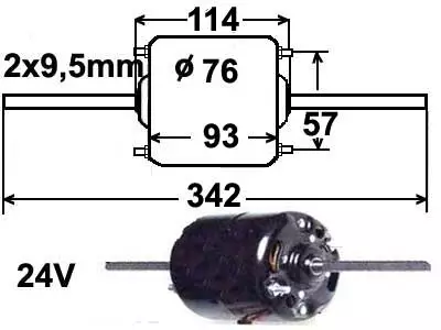 LÄM.MOOT. 24V 2X9,6MM/75 - Yleisosat ja tarvikkeet - 19809 - 1