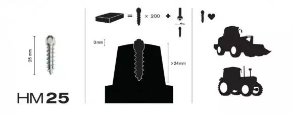 MaxiGrip Nastasarja 25mm 150kpl Sis. työkalu - Mönkijän Nastat - 75409 - 1