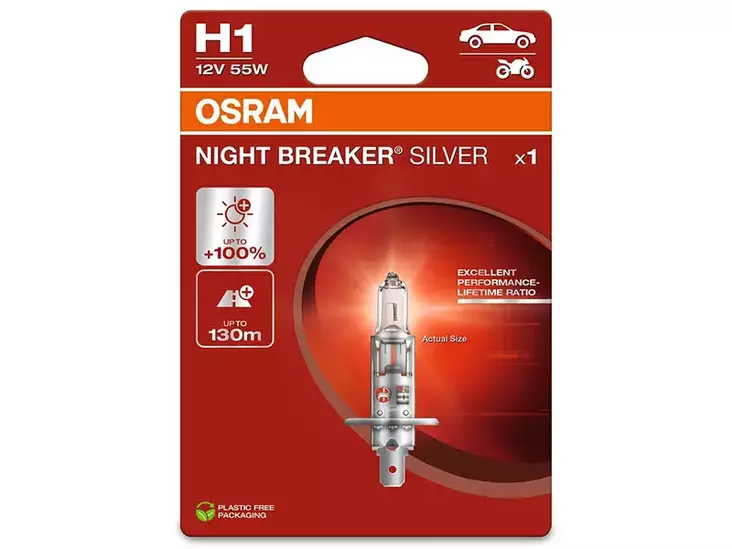 OSRAM NIGHT BREAKER 12V H1 SILVER - Yleisosat ja tarvikkeet - 74509 - 1