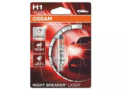 OSRAM NIGHT # BREAKER LASER 12V H1 SINGLE BLISTER - Yleisosat ja tarvikkeet - 74629 - 1