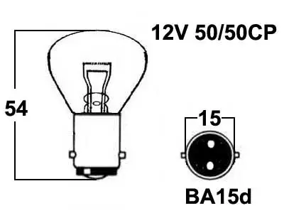 POLTTIMO 12V BA15D 50/50 - Yleisosat ja tarvikkeet - 68629 - 1