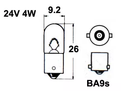 POLTTIMO AU-LITE 24V 4W BA9S - Yleisosat ja tarvikkeet - 69229 - 1