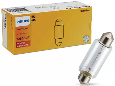 POLTTIMO PHILIPS FESTOON T15X43 12V 15W SV8,5 - Yleisosat ja tarvikkeet - 74569 - 1