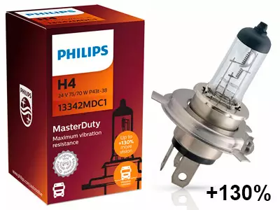 POLTTIMO PHILIPS H4 24V 75/70W MASTERDUTY - Yleisosat ja tarvikkeet - 73659 - 1