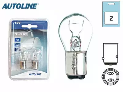 POLTTIMOPARI AUTOLINE 12V 21/4W BLISTER - Yleisosat ja tarvikkeet - 68659 - 1