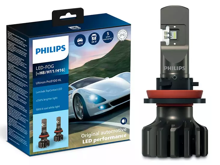 POLTTIMOPARI PHILIPS LED H8/H11/H16 12/24V PRO9100 - Yleisosat ja tarvikkeet - 74149 - 1