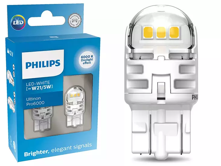 POLTTIMOPARI PHILIPS LED W21/5W 12V VALK. PRO6000 - Yleisosat ja tarvikkeet - 76309 - 1