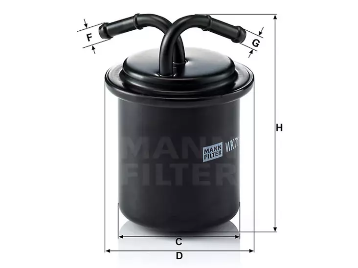POLTTOAINESUODATIN MANN, SUBARU - Yleisosat ja tarvikkeet - 63419 - 1