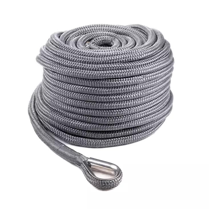 Qvarken Ankkuriköysi Dockline koussilla 14mm 40m harmaa - Veneen kiinnitys - 110769 - 1