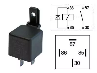 RELE 12V 40A 4-N. DIODILLA - Yleisosat ja tarvikkeet - 44249 - 1