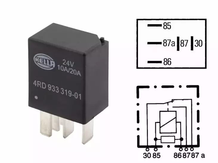 RELE HELLA, TYÖVIRTA - Yleisosat ja tarvikkeet - 34869 - 1