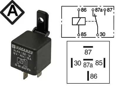 RELE MAHLE 12V 40/15A 5-NAP - Yleisosat ja tarvikkeet - 44489 - 1