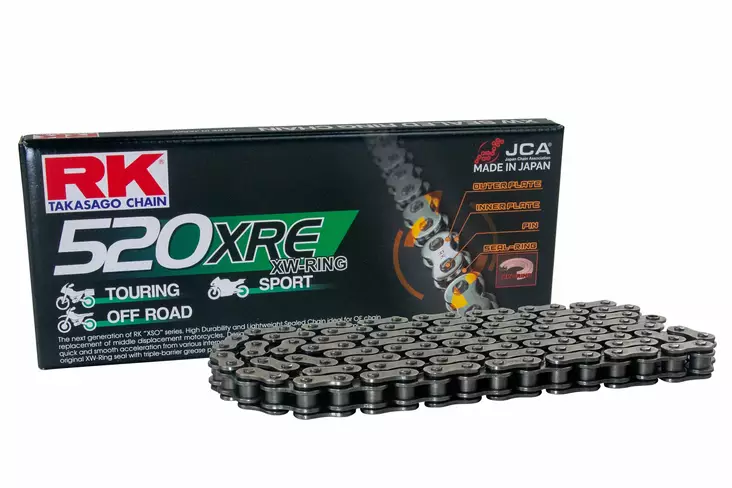 RK 520XRE XW-rengasketju +CL (jousil.) - Moottoripyörän Ketjut & rattaat - 69759 - 1
