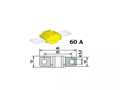 SULAKE MIDI 60A KELTAINEN - Yleisosat ja tarvikkeet - 75149 - 1