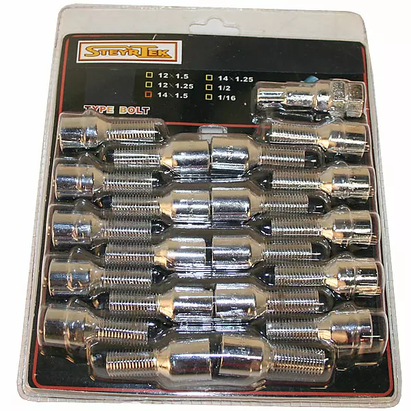 Tähtipää aluvannepulttisarja 1,25mm nousu, 12mm, pituus 28mm 20 kpl - Pultit ja mutterit - 115319 - 1