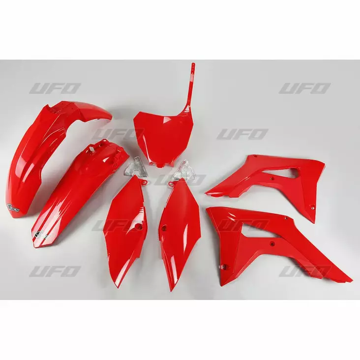 UFO Muovisarja 5-osainen Punainen 070 CRF250R 18- / CRF450 2017-20 - Moottoripyörän Muovisarjat - 83089 - 1