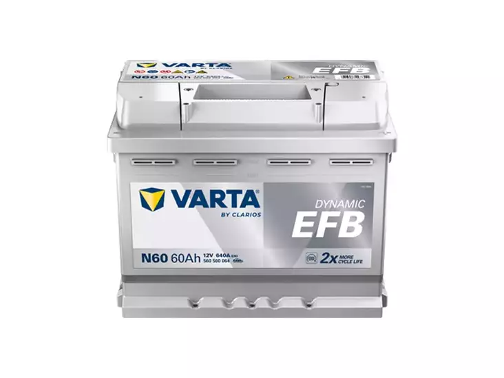 VARTA DYNAMIC EFB 60AH 640A 242X175X190MM -/+ - Yleisosat ja tarvikkeet - 44989 - 1