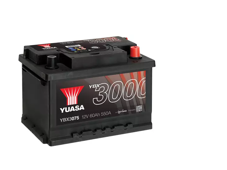 Yuasa YBX3075 12V 60Ah 550A SMF Battery Huom.Rullakkorahti (18) - Yleisosat - Akut - 108479 - 1