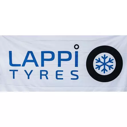 2m x 4m Lappi Tyres banderolli - Esillepano - 115209 - 1