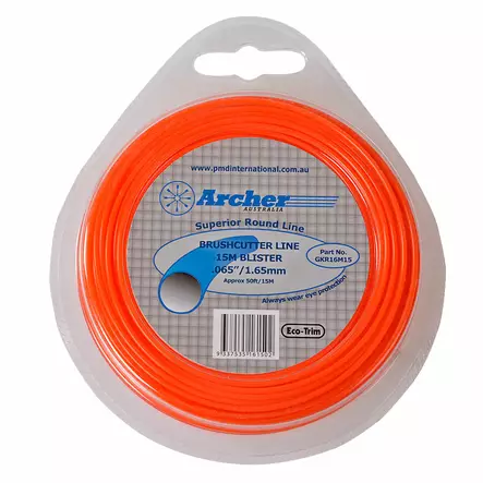Archer Trimmerin siima, Eco-Trim, Pyöreä, Ø 1,65mm x 15m - Trimmerisiimat - 89939 - 1
