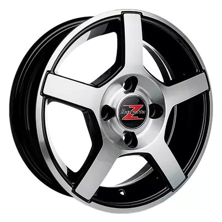 Barzetta Carrello Black Polished 5.5x14 Jako: 4x100 ET: 30 vanne - Perävaunujen vanteet - 2839 - 1