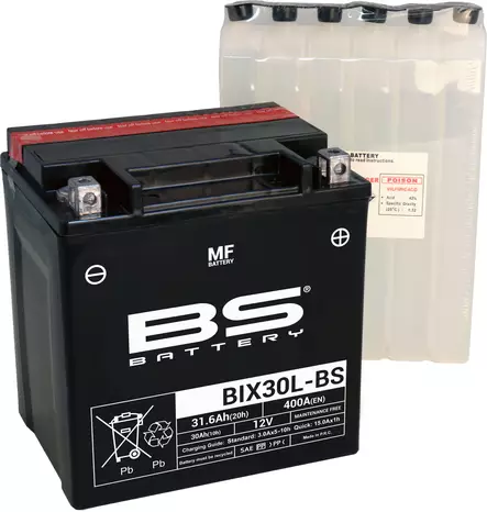 BS Battery BIX30L-BS MF (cp) Maintenance Free - Yleisosat - Akut - 107219 - 1