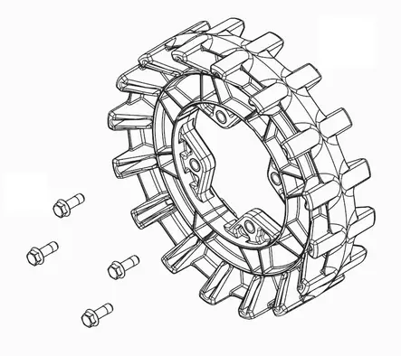 Camso Sprocket 16 teeth 4S, 4 bolt 3/8-16 x 1 1/4 - Mönkijän Telaketjusarjojen varaosat - 81399 - 1