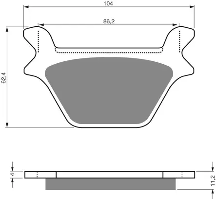 GOLDFREN Jarrupalat 056 Ceramic carbon AD - Moottoripyörän Jarrupalat - 87319 - 1