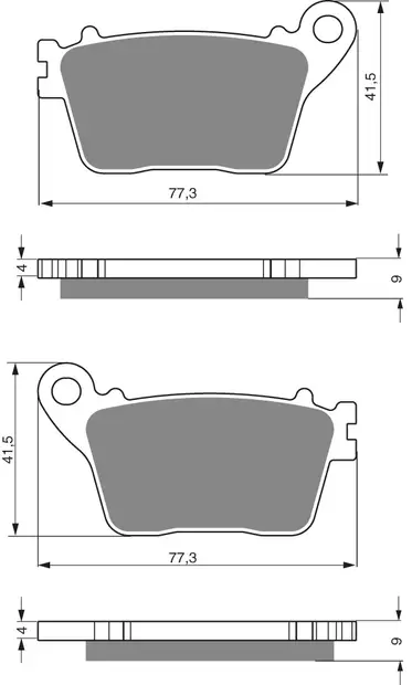 GOLDFREN Jarrupalat 242 Ceramic Carbon S3 - Moottoripyörän Jarrupalat - 87959 - 1