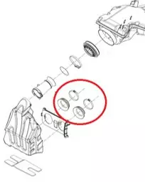 Sno-X Ilmaboxin kumilaippa Ski-Doo Etec 600/800 - Moottorikelkan Kaasutinlaipat - 71779 - 1