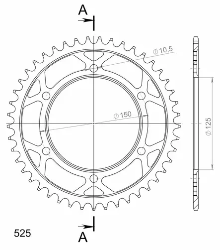 Supersprox / JT Teräs takaratas 899,45 - Moottoripyörän Ketjut & rattaat - 100579 - 1