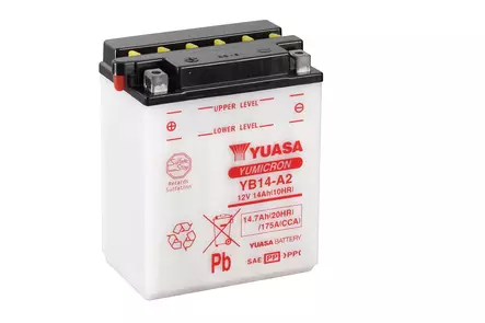 Yuasa akku, YB14-A2 (cp) Happopatruuna mukana (4) - Yleisosat - Akut - 108289 - 1