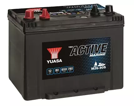 Yuasa M26-80S Active Marine Battery 12V 80Ah 600A (18) - Veneen Akkulaturit - 107639 - 1