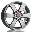 Barzetta Toro TitaniumPolish Pakettiautoihin 7x17 Jako: 6x130 ET: 55 vanne - Auton Vanteet - 3749 - 1