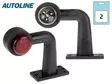 AUTOLINE LED ÄÄRIVALOPARI PUN/VAL. L-KUMIVARSI 12-24V - Yleisosat ja tarvikkeet - 51499 - 1