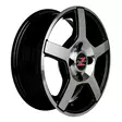 Barzetta Carrello Black Polished 5.5x14 Jako: 4x100 ET: 30 vanne - Perävaunujen vanteet - 2839 - 3