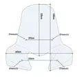 Givi Specific screen, transparent with serigraphy 52 x 66,5 cm (H x W) - Moottoripyörän Tuulisuojat - 112669 - 1