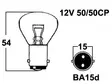 POLTTIMO 12V BA15D 50/50 - Yleisosat ja tarvikkeet - 68629 - 1