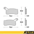 ProX Jarrupalasarja Eteen KTM450/505/525SX-XC ATV '08-12 - Moottoripyörän Jarrupalat - 93009 - 1